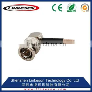 BNC Male 75ohm Right Angle Pigtail Coax Cable RG179 20cm thumbnail-1