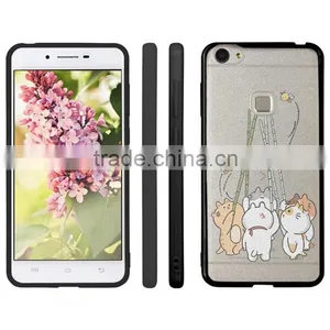 Silk Pattern Tpu+pc Bumper Case Back Cover for Xiaomi mi 5 Mimax Redmi Note 4 3 2 1 c i Pro Prime thumbnail-1