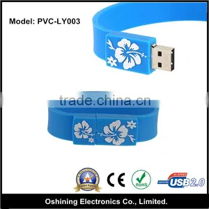 Cool Cell Phone Accessories Rubber Bracelet Usb Flash Drives for Promotional Gift(PVC-LY003) thumbnail-2