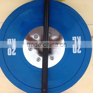 Competition Olympic Rubber Barbell Plates With Olympic Barbell Package Set thumbnail-5