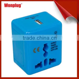 Smart Appearance Mini Universal 1 Usb Travel Adapter With LED Light thumbnail-3