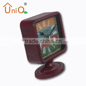 Square Antique Decoration Metal Gift Table Clock thumbnail-2