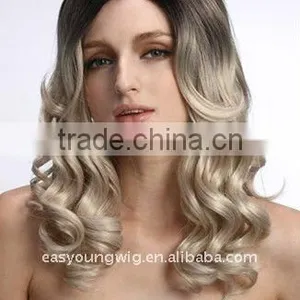 Abigail Hair Top Quality 20 Inch Black End Wavy End Blonded Color Synthetic Wigs thumbnail-1