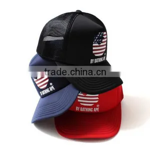 5 Panel Heat Transfer Mesh Foam Lined Trucker Running Cap thumbnail-1