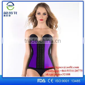 Aofeite Factory Women Latex Rubber Waist Training Cincher Underbust Corset Body Shaper Shapewear thumbnail-4