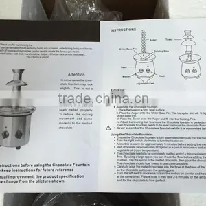 High Quality and Low Prices Homehold China Factory Supply 3 Layers Chocolate Fondue Fountain for Sale thumbnail-3