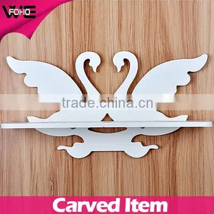 Wall Shelf Animal Shape,New Model Mini Wood-Plastic White Storage Wooden Wall Shelf thumbnail-1