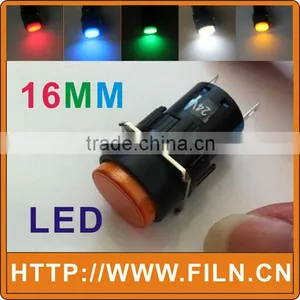 16mm Diameter 2pin 24V Yellow Color Auto Led Indicator Light Led Light Bulb thumbnail-1
