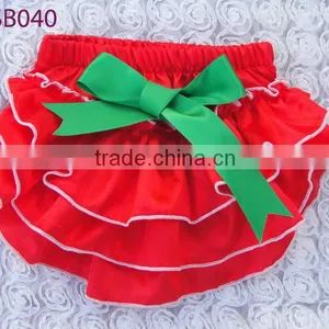 Boutique Newborn Toddlers Underwear Baby Lace Bloomer Satin Ruffle Pants Diaper Cover With Bow thumbnail-5