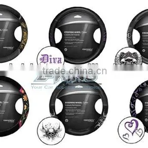 Universal Black With Unique Design Car Steering Wheel Cover thumbnail-1