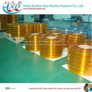 Anti-insect Flexible Transparent Ribbed Vinyl Plastic PVC Strip Curtain thumbnail-3