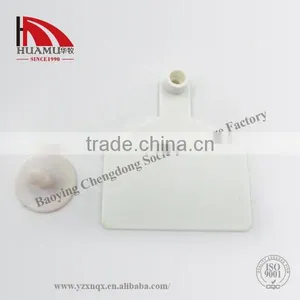 TPU Cow Ear Tag With Metal Pin in White 70*58 mm thumbnail-3