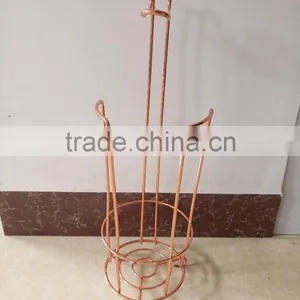 Metal Wire Chrome Paper Roll Stand/Toliet Paper Roll Holder thumbnail-4