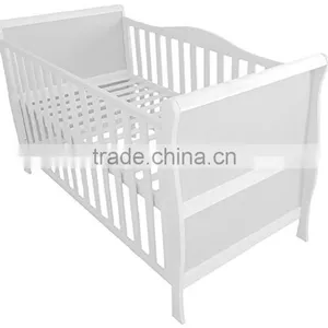 Luxury Solid Wood Baby Cot Bed Sleigh Cotbed Toddler Bed thumbnail-2