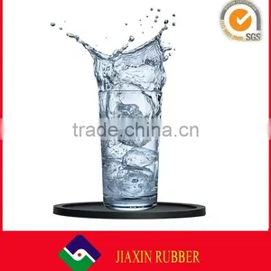 Durable Round Shape Silicone Coaster Black Silicone Rubber Drink Coasters Cup Mats 10 cm thumbnail-5