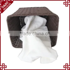 Wholesales Chinese Factory PE Rattan Laundry Basket for Hotel and Home Dirty Clothes thumbnail-1