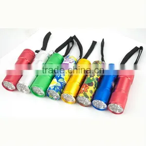 Ninghai Betion Electrical Supply Cheapest 3AAA Battery Mini 9 LED Torch Aluminium Led Flashlight thumbnail-5