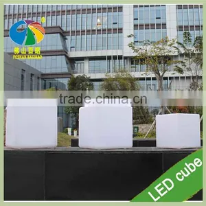 RGB Color Changing LED Cube Chairs Light Cube Seat thumbnail-1