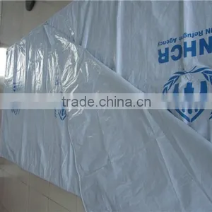 4M*6M Relief Tent Tarpaulin, Waterproof Covering Refugee Tapaulin thumbnail-1