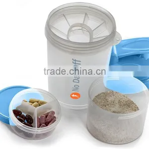 600ml Protein Shaker Bottle For Mixing Protein Powders, Pre & Post Workout Supplements thumbnail-2