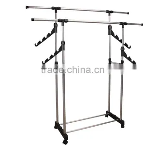Telescoping Garment Rack With Four Hangers thumbnail-2