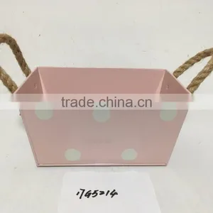 Factory Direct Sale Custom Logo Size Small Medium Large Indoor Rectangular Planters With Rope Handle thumbnail-3