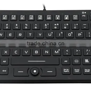 2 in 1 Silicone Industrial Keyboard With Integrated Mouse Buttons 86 Keys and 12 Functional Keys USB1.1 Waterproof thumbnail-1