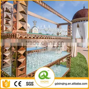Hot Sale Modern Stainless Steel Tempered Glass Wine Cabinet 338 thumbnail-1
