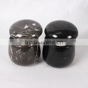 Black Classic Homewares Decoration Real Marble Candle Jars thumbnail-1