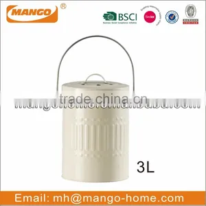 Stainless Steel Metal Indoor Compost Bin thumbnail-4