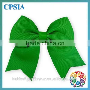 Cute Kids Hair Accessories Green Cheer Bow/hair Clips for Girls thumbnail-1