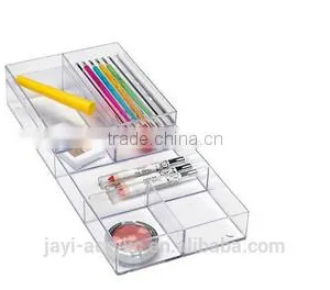 Crystal Small Stacking Acrylic Organizer Storage Tray Great for Cosmetics Jewelry Makeup thumbnail-3