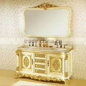 Luxury Bathroom Cabinet,Hand Carved Mirror Cabinet,Bathroom Vanity Cabinet,Wood Bathroom Cabinet;Bathroom Furniture(BF08-4029) thumbnail-1