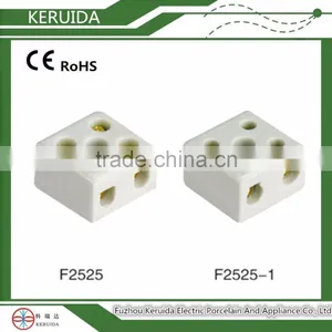 2 Pin Wire Low Voltage Ceramic Porcelain Power Female Connector thumbnail-1
