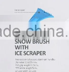 Snow Brush With Ice Scraper Two Section Telescopic Aluminum Handle thumbnail-1