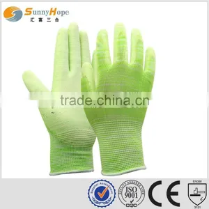 Sunnyhope Green pu Coated Gloves Polyester Liner thumbnail-1