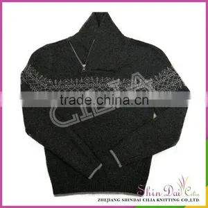 2017 Hot Selling Fashion Kids Knitting High Collar Sweater With Zipper thumbnail-1
