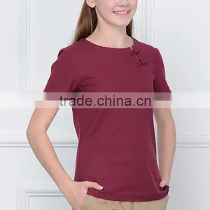 2017 New England College Wind Early Summer Light Blue Short Sleeved T-shirt School Girl Custom T-shirt thumbnail-3