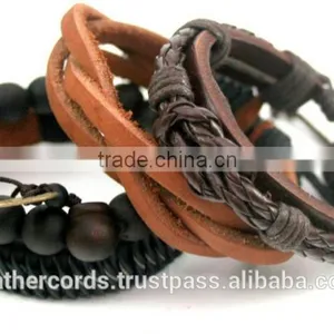 Most Selling Attractive Sude Leater Bracelets for All With Ties Designs Bead Bracelet and Smart Bracelet thumbnail-5