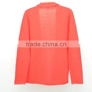 Plain Kids no Button Knit Cardigan Girls Sweater Design thumbnail-2