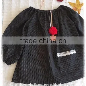 Boutique Girls Shirt Long Sleeve T-shirt Baby Black Design T-shirt thumbnail-1