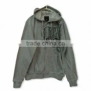 Fahionable Zip Men's Hoodies Sweatshirts, Made of 80% Cotton and 20% Polyester thumbnail-1