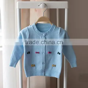 S32891W New 2017 Spring Kids Girls Sweater Girls Baby Bowknot Cardigan Sweater Pink thumbnail-6