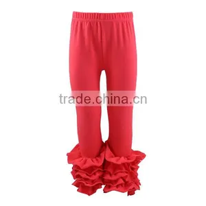 Wholesale Girls Boutique Ruffle Icing Leggings Pants Girls Kids Baby Toddler Spring Wear Valentine Icing Pants thumbnail-1