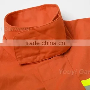 High Vis Orange Cotton Reflective Safety Fire Fighter Clothing thumbnail-3