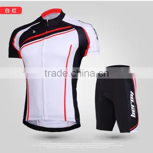 BEROY Man's Bulk Wholesale Cycling Suits, Fast Drying Set Short Sleeve Cycling Clothing Suit thumbnail-3