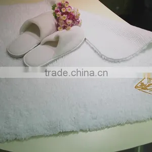 Cotton Bath Rug Hand Tuffted With Embroidered Logo thumbnail-1