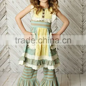 Summer Girls Clothing Mustard Pie Remake Children Clothes Sets thumbnail-4