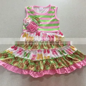 2017 Summer High Quality Kids Clothes Western Style Fashion Beautiful Splicing New Design Cute Baby Girls Dress thumbnail-1