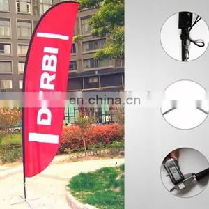 2017 Good Quality Customized Promotional Flying Feather Flag With Pole/ Beach Flags /customized Advertising Flag thumbnail-1